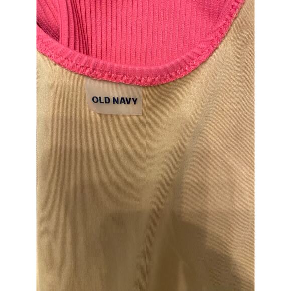 Pink Ribbed High Cut Cheeky One Piece Adjustable Strap Sze Large Baywatch Barbie - Picture 8 of 8